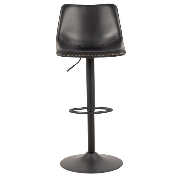 Stołek barowy Oregon high PU czarny - ACTONA